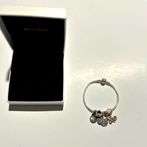 Pandora charm bracelet with Charms